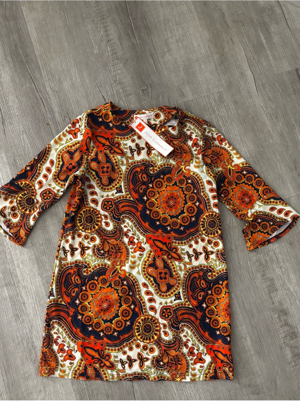 NWT Jude Connolly Margot Medallion Navy paisleys dress size Med
